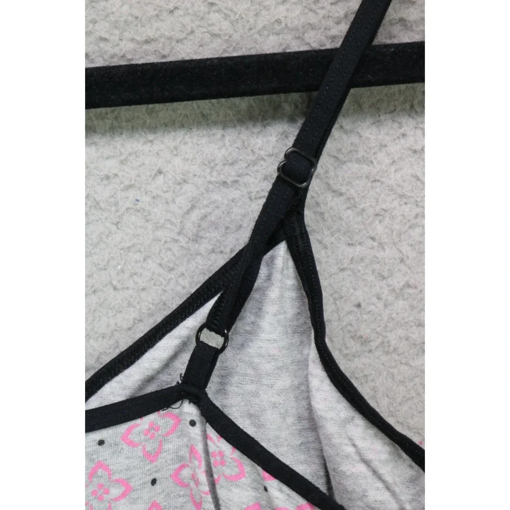 Steve Spagetti Strap Stretchy Nightgown-Medium-Ruffles-Preppy
